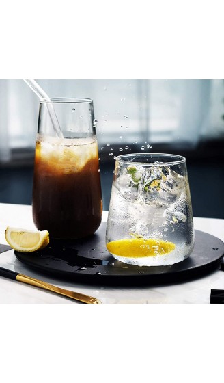 12st Glas Strohhalme Wiederverwendbar 215*10mm Gerade und Gebogen mit 4 Strohhalm Bürsten Glas Trinkhalme Glasstrohalme Spülmaschinenfest für Cocktail Gin - B08XW93YSGK