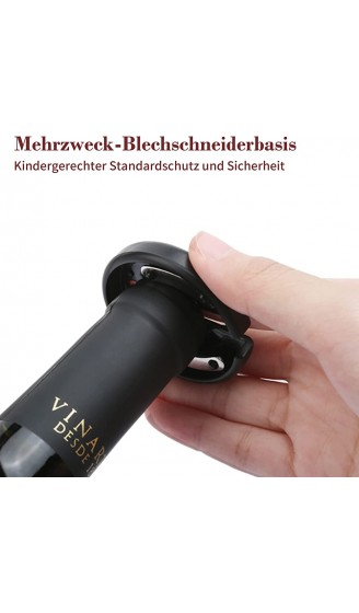 Elektrischer Flaschenöffner Set mit USB-Ladekabel Weinausgießer Folienschneider Vakuum-Weinverschluss - B09NR8Q6GKM