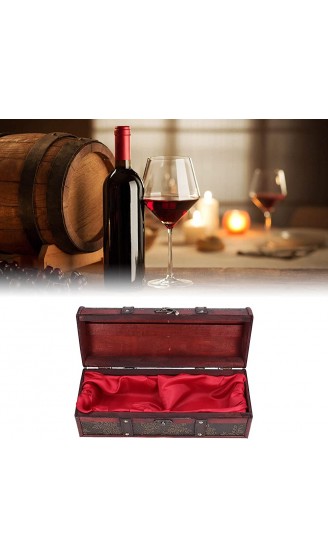FastUU Weinzubehör Holzweinkiste im Retro-Stil als Geschenk für Geschenkverpackungen für die Weinlagerung - B09PD8H6G5C