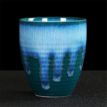 STRAW Meisterbecher Keramik Große Kapazität Wassertasse Jianzhan Teetasse Kaffeetasse Weinglas Einzelne Tasse Weingläser Color : Green Size : A - B09B6ZHJTJW