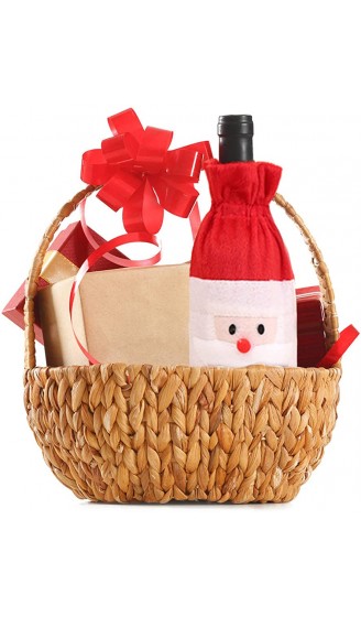 Weinflaschenhülle mit Kordelzug Weihnachts-Geschenktüte Weinflaschenabdeckung dekorativ Weinzubehör und Geschenke Rot 10 Stück - B08L4P14C25