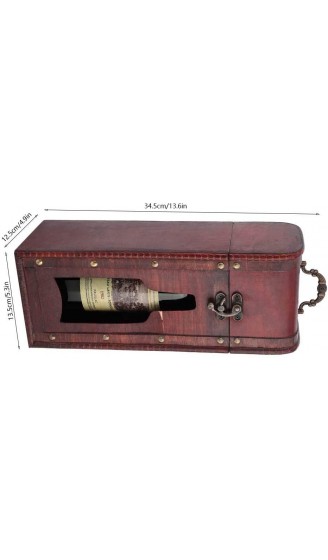 Weinkiste Vintage Weinflasche Einzelflasche Holzkiste Weinpaket tragbar Geschenkbox für Feierlichkeiten zum Jahrestag zur Einweihung Hochzeit Weihnachten - B08729CKQLK