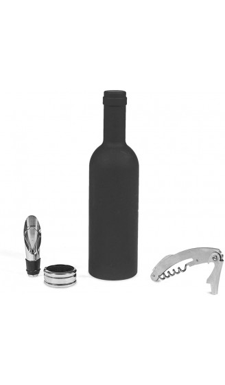 Home Sommelier Schatulle in Flaschenform mit 3 Zubehörteilen Schwarz - B07JY4B9T93