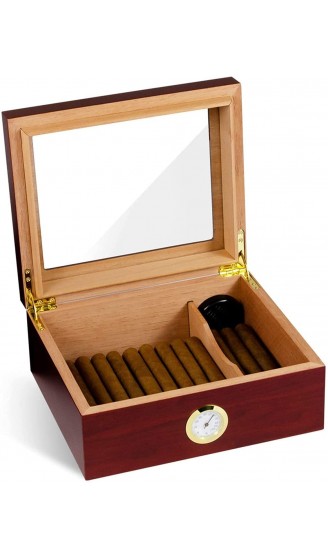 CGgJT Zigarren-Humidore Zedernholz-Zigarre-Reisen-Humidor-Box Tragbare Zigarren-Case-Luftbefeuchter Hygrometer-Zigarre-Humidor - B09Y856G6B1