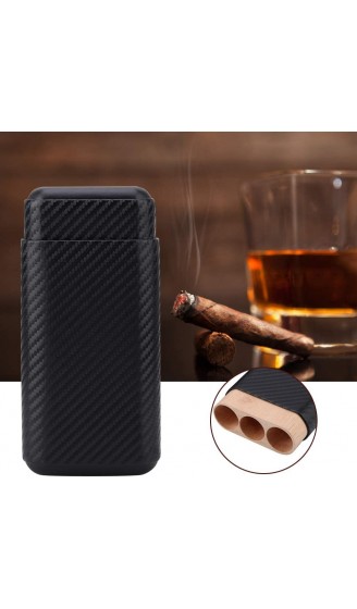 FTVOGUE Zigarrenetui mit 3 Röhren aus Leder tragbar Zubehör aus Holz Aufbewahrungsbox - B07QR5VS2HN