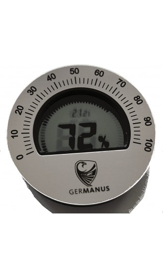 GERMANUS Humidor Hygrometer Kalibrierbar Digital Rund - B06XW9D79QK