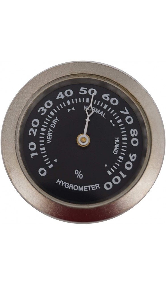 GERMANUS Hygrometer als Ersatz für Humidor 35 mm Silber Schwarz - B085N76GZYM