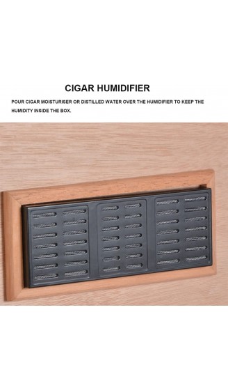 Humidor Aus Zedernholz Versiegelter Humidor Mit Hygrometer Zigarrenkiste Aus Holz Zigarettenetui Aus Holz Color : Black S : 40x25.2x22.7cm - B09Y22XD1ZW