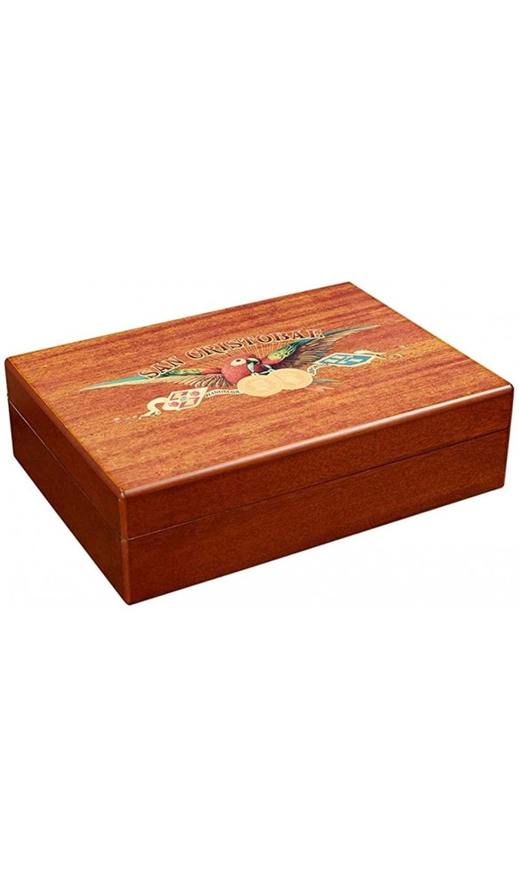 LZQBD ZENGQIANGJING Doppelschichtige Zigarrenbox tragbare Kieferzigar große Kapazität tragbare Reisen Dekorative Box Farbe: Holzfarbe Größe: 29cm * 21cm * 8.5cm - B09WMGCRBBR