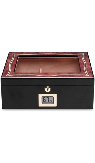 LZQBD ZENGQIANGJING Glanz-Zigarre-Humidor-Zigarrenbox for 35 Zigarren Desktop-Humidore mit Luxus-Hygrometer und Luftbefeuchter Dekorative Box - B09WMGCLKPF