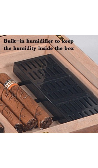 LZQBD ZENGQIANGJING Zigarre Aufbewahrungsbox Haushalt Cedar Schneekasten Zigarrenetui Tragbare Hundert Zigarrenkasten Dekorative Box Farbe: braun Größe: 35 * 24 * 17cm - B09WMG6DL3G