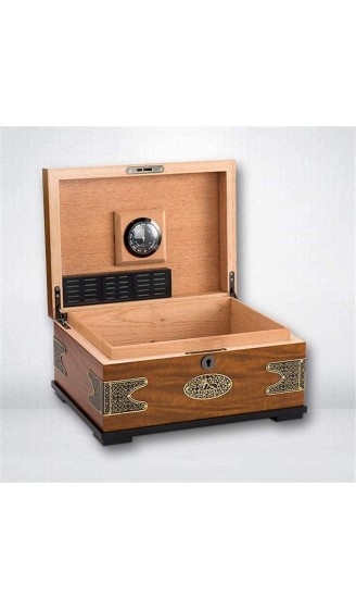 LZQBD ZENGQIANGJING Zigarren-Zubehör mit kreativem antikem Kupfer-Patch-Zedernholz-Humidor-Zigarrenkasten dekorative Box - B09WMFYN8J4