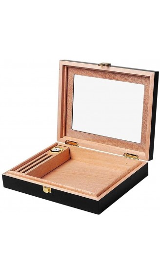 LZQBD ZENGQIANGJING Zigarrenbox Zedernholz-Anzeigen-Fenster-Zigarre-Humidor-Mini-tragbares Klavier mit Anzeigekasten Zigarren-Humidor-dekorative Box - B09WMFQDBXH