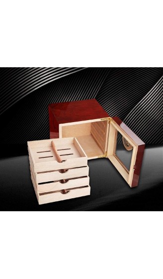 LZQBD ZENGQIANGJING Zigarrenkasten Zedernholz-vierschichtiger Zigarren-Humidor mit großer Kapazität Zigarettenetui-Dekorationsbox - B09WMGFFVD1