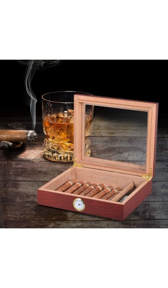 Volenx Zigarren Humidor mit Hygrometer für ca. 30 Zigarren Braun - B072589G1G7