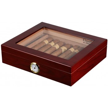 Volenx Zigarren Humidor mit Hygrometer für ca. 30 Zigarren Braun - B072589G1G7
