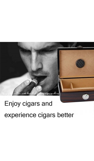 XXSLY Zigarrenschachtel Humidoren 35 Zigarren Kühler Cedar Zigarrenbox Zigarrenschrank Oberfläche Klavierfarbe Externer Hygrometer mit Luftbefeuchter Farbe: Schwarz Größe: 28 * 20,5 * 10 cm - B09Y42ZVDZJ