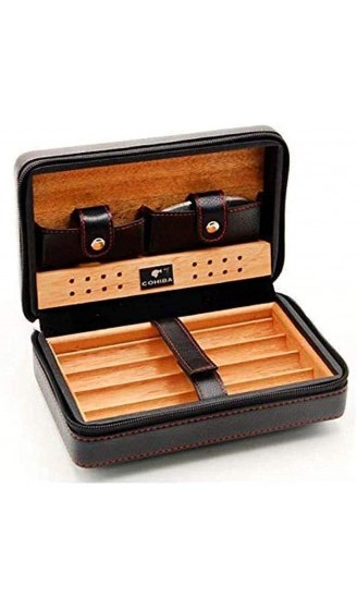 ZENGQIANGJING Zigarre Humidor Zigarrenbox Reise Leder Humidor Abnehmbare Tablett Dekorative Box Farbe: schwarz Color : Black - B09WMFT9XV4