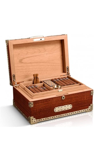 Zigarrenschachtel Barware Zigarrenbox Luftbefeuchter Lagerung und Wartung Zigarrenkasten High-Capacity Zigarrenkasten Dual-Zone Zigarrenschrank Befeuchtung Luftbefeuchter Box Versiegelt Zigarrenbox I - B09Y34HLYJB