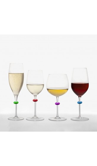 24 Stück Baven Glasmarkierer Glasmarker Silicon Glasmarkierung Wiederverwendbarer glasmarkierer silikon für Weinglas Champagnerglas Cocktailglas Martini-Glas - B093T5DXVR9