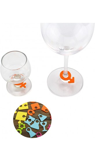 30 Stücke Glasmarker silikon，Set Glasmarkierer，Silikon Wein Marker,für Familien Partys Hochzeiten Bars usw6 Farben - B093FM7WWNV