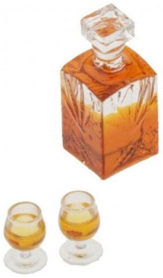 Ruluti 1pc Mini Bottle Puppenstuben Zubehör Fairy Garten Zubehör Whiskyflasche Modell - B09BR3FN4D1