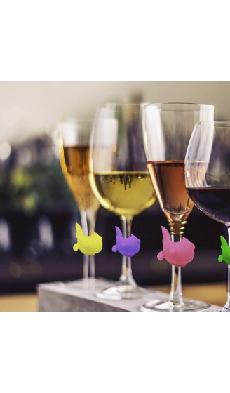 Yisika 18 Stück Glasmarker Silkon Glas Markierung Getränkemarker Trinkglas Markierung Wiederverwendbare Getränkemarker für Zuhause,Bar,Party,Hochzeit - B08DY77YJLN