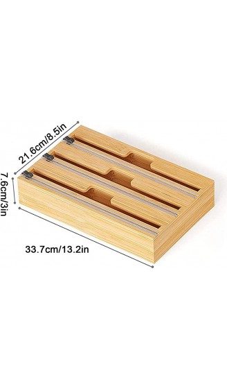 weemoment Folienspender Holz-Kunststoff-Verpackungsspender mit Cutter Nachfüllbare Frischhaltefolie Frischhaltebox Kreative Küchenutensilien für zu Hause - B09PNFCBJQL