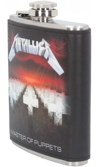 Nemesis Now Metallica Master of Puppets Flachmann 200 ml PU Edelstahl Schwarz 12,5 cm - B07PDRZ2QTU
