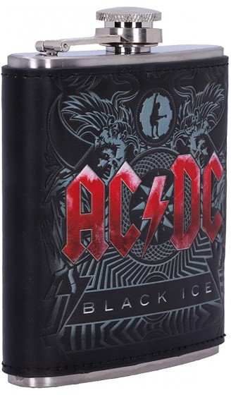 Nemesis Now Offizielles Lizenzprodukt AC DC Black Ice Album geprägter Flachmann 200 ml - B08VDL8XKTR