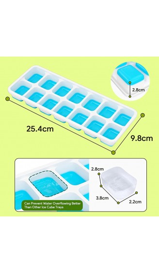 Airabc Eiswürfelform Eiswürfelform Silikon Mit Deckelm Platzsparend und stapelbar Ice Tray Ice Cube LFGB Zertifiziert und BPA Frei Quadratische Eiswürfelschalen einfach Herauszunehmen - B092957BRGV