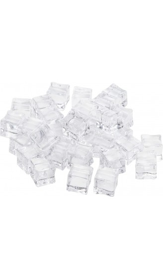 BELLE VOUS Klare Künstliche Eiswürfel 100 Stück 19mm Acryl Eiswürfel Künstliche Plastik Eiswürfel für Hochzeiten Vasenfüller Tafelaufsätze Fotorequisiten und Küchendekoration - B08ZXKYR5VU