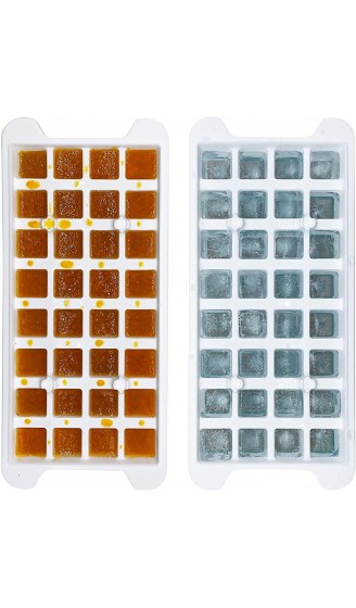 Eisbox mit Eiswürfelform Eiswürfelbehälter 4 Lagen geruchshemmend versiegelt 128 Fächer - B09P4LRXS8U