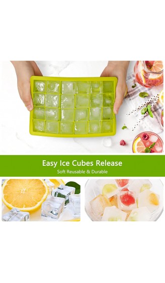 Eiswürfelform 3er Pack Einfache Freigabe Eiswürfelbehälter Eiswürfelform Silikon mit Deckel Eiswürfel Wiederverwendbare Ice Cube Tray für Whiskey Cocktail Milch Saft Pudding Gelee A-frei - B0953BRJKHM