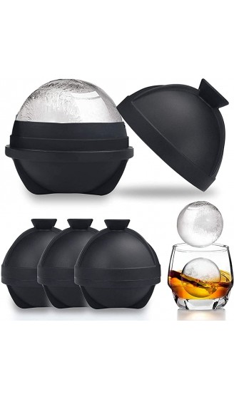 Eiswürfelform Silikon Eiskugelmacher Wiederverwendbare Silikon-Eisballformen mit eingebautem Trichter für ca 6 cm große Eisbälle für Whisky & Cocktails in Lebensmittelqualität - B08XPYZWD1K