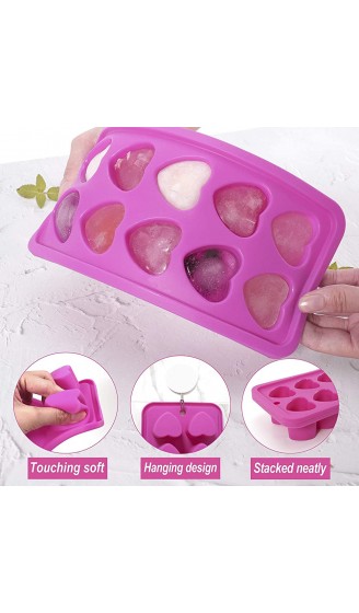Heart-shaped Ice Cube Trays,Fun Silicone Ice Cube Trays for Make Heart-shaped Ice Cube,Easy Release Ice Cube Mold for Cocktails,Whiskey,Water Bottles,Baby Food,BPA Free and Dishwasher Safe,2pcs - B08GPB3197S