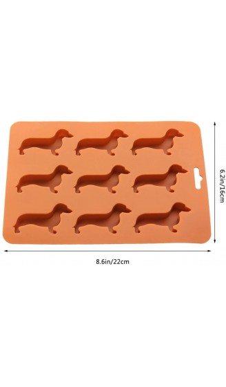 HEMOTON 3 Stück Silikon Dackel Hund Geformte Eiswürfelform Eiswürfelschale Tabletts für Whisky Cocktails - B08QCLNL2RX