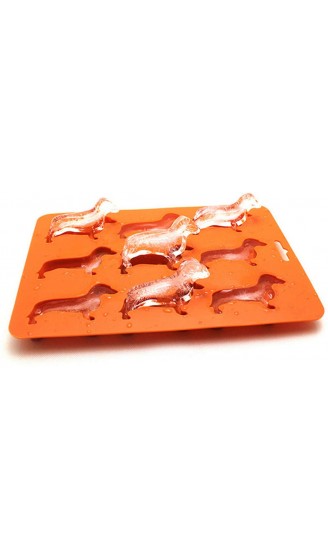 HEMOTON 3 Stück Silikon Dackel Hund Geformte Eiswürfelform Eiswürfelschale Tabletts für Whisky Cocktails - B08QCLNL2RX