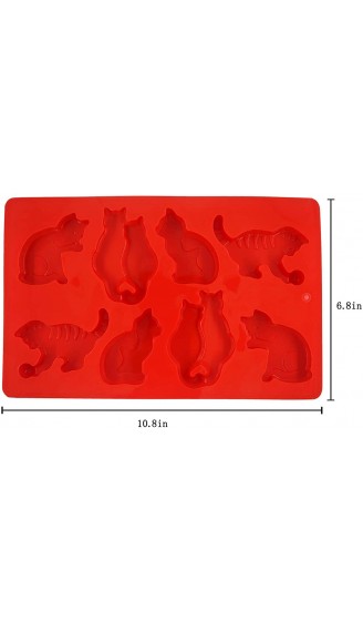 LYWUU Eiswürfelform aus Silikon in Katzenform für Gelee Kekse Schokolade Süßigkeiten oder Gelatine - B08QJB1P2FW