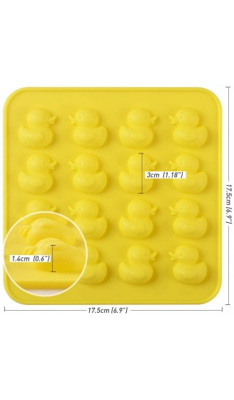 Newk Silikonform in Entenform 4 Packungen mit 16 Vertiefungen Antihaftbeschichtung lebensmittelecht für Badebomben Gelee Fondant Hartbonbons - B08VJ4KFBXA