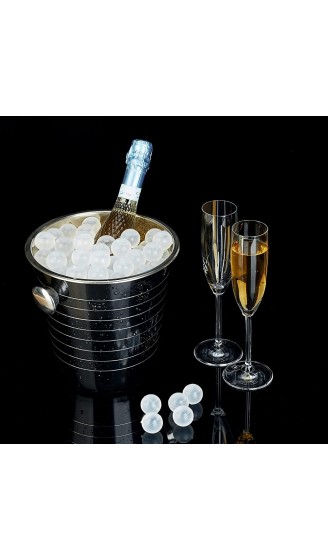 Relaxdays Eiswürfel wiederverwendbar 100 Stück Dauereiswürfel Kugel Kunststoff Partyeiswürfel für Getränke klar - B092QTW3QKI