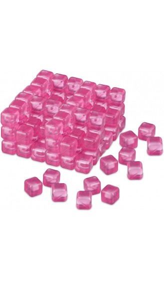 Relaxdays Eiswürfel wiederverwendbar 100 Stück Dauereiswürfel Kunststoff künstliche Partyeiswürfel für Getränke pink - B092QZDWC1X