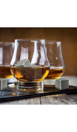 Relaxdays Whisky Steine grau im 9er Set Eiswürfel wiederverwendbar Kühlsteine für Getränke Eiswürfel Speckstein grey - B00VFZY5DCY
