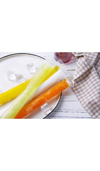 Uooker Eis am Stiel Einweg-Eisbeutel mit Reißverschluss für Gogurt Joghurt Eisbonbons oder Freeze Pops BPA-frei mit Trichter 100 Stück - B07NWFLP73Y