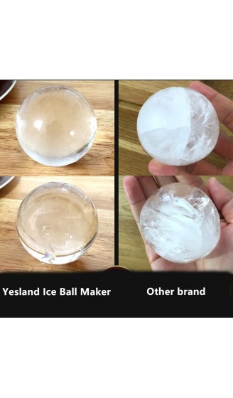 Yesland Kristallklare Eiswürfelform φ6cm Eiskugelmacher Eiskugelform und Whiskey Tablett Form Maker für Eisball Jumbo-Eisbällchen für Whiskey Cocktails Ice ball maker - B07X9JQJ1HW