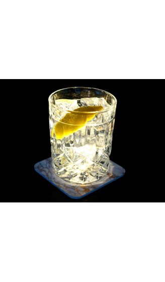 Interluxe LED Untersetzer 4er Set Black Gin Vier leuchtende Untersetzer für Gläser als Deko für Party und Bar - B09BVBNFXHM