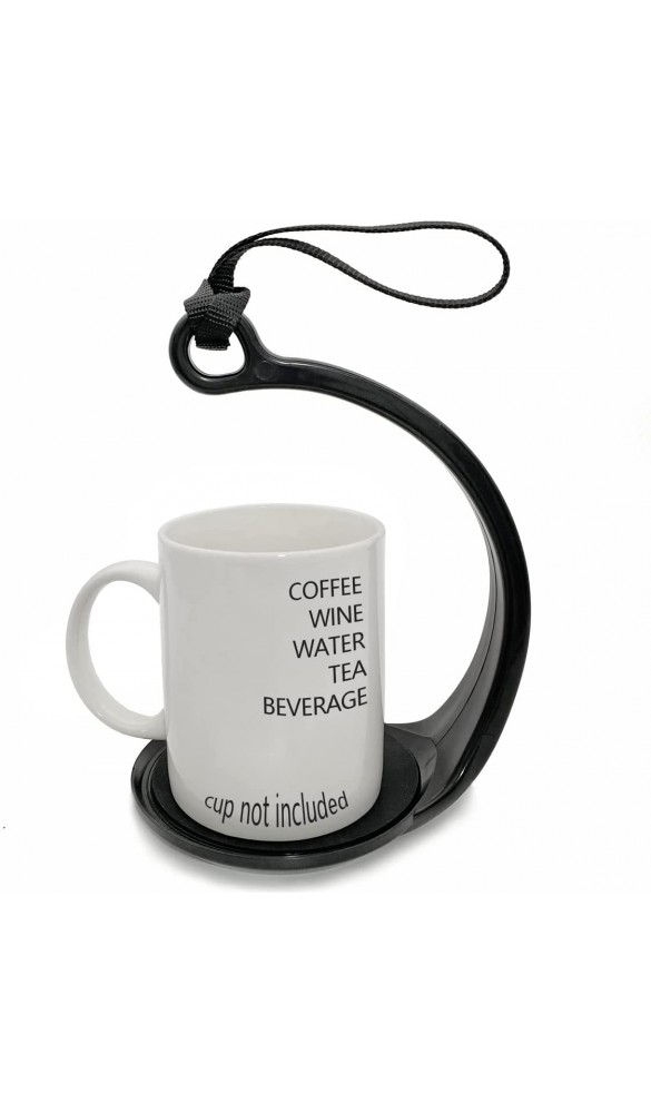 KIKINIKO Spillnot No Spill Mug Cup Holder mit Untersetzer,für heiße kalte Getränke,Tee Kaffeeliebhaber - B09NXLLJ32S