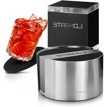 Starmoji® Premium Untersetzer für Gläser 10 STK inkl. Edelstahlbox 2.0 stark saugfähige Filzuntersetzer rund Modernes Glasuntersetzer Set Rund - B08RP24TYYW