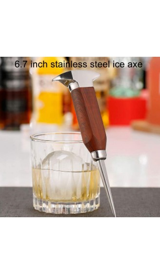 Duokon 6,7 Zoll Edelstahl Eispickel mit Sicherheit Holzgriff Eiswürfel Cocktail-Tool für Küchenbars - B07YY4N3RS3