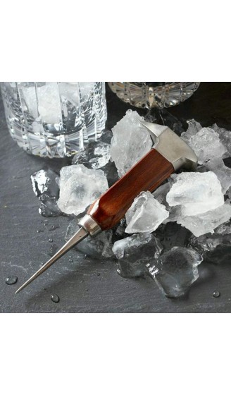 Duokon 6,7 Zoll Edelstahl Eispickel mit Sicherheit Holzgriff Eiswürfel Cocktail-Tool für Küchenbars - B07YY4N3RS3